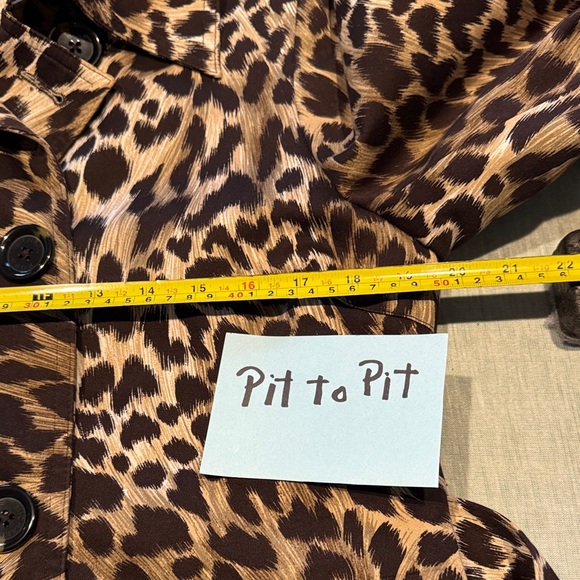 MICHAEL Michael Kors Leopard Print Trench Coat - Picture 8 of 15